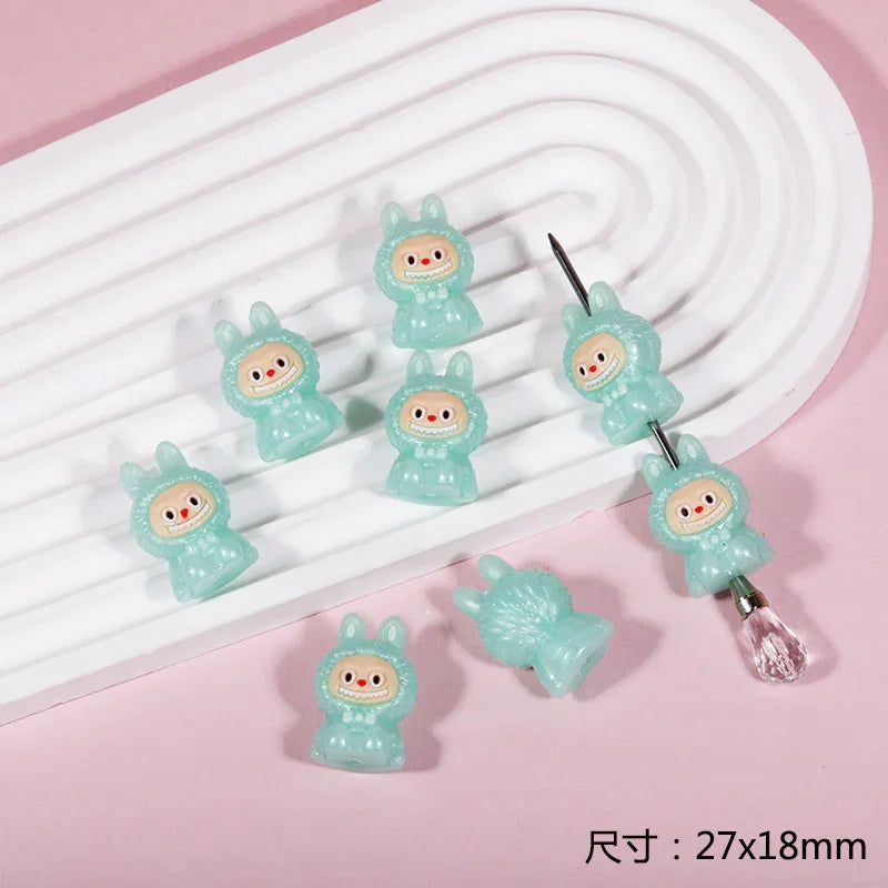 Cute 3D LABU Through-hole Beads