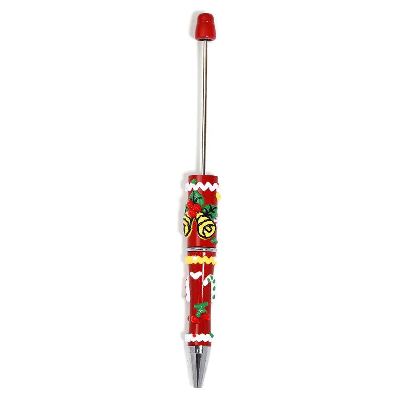 Christmas Cartoon Cute Cream Painted Bead Pen