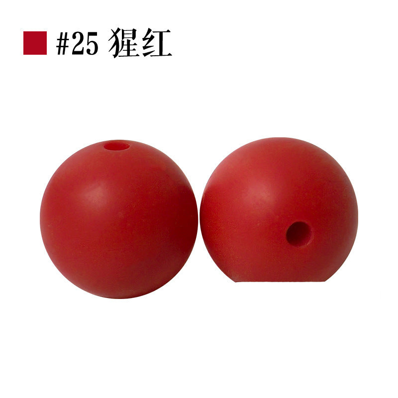 Colored Silicone Beads Round Beads 15mm Candy Color Silicone Beads