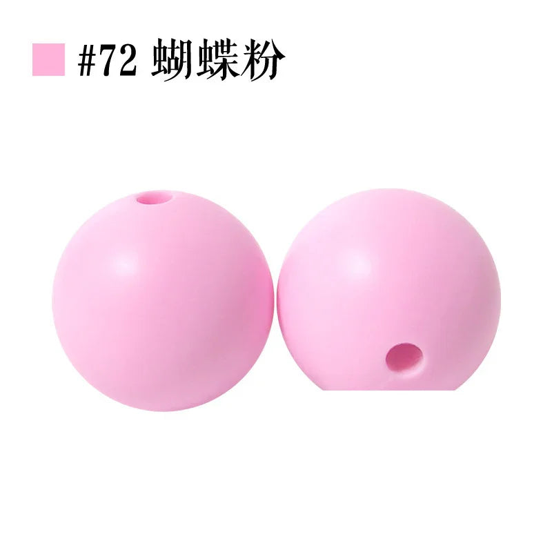 Colored Silicone Beads Round Beads 15mm Candy Color Silicone Beads