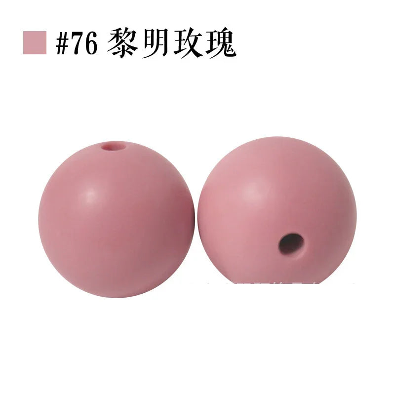 Colored Silicone Beads Round Beads 15mm Candy Color Silicone Beads