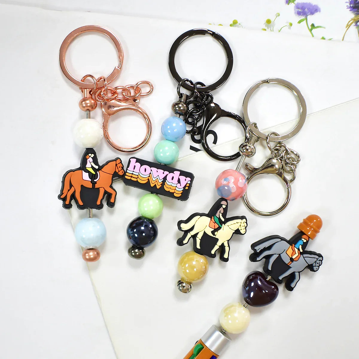 Cartoon Cowboy Series Silicone Focus Beads