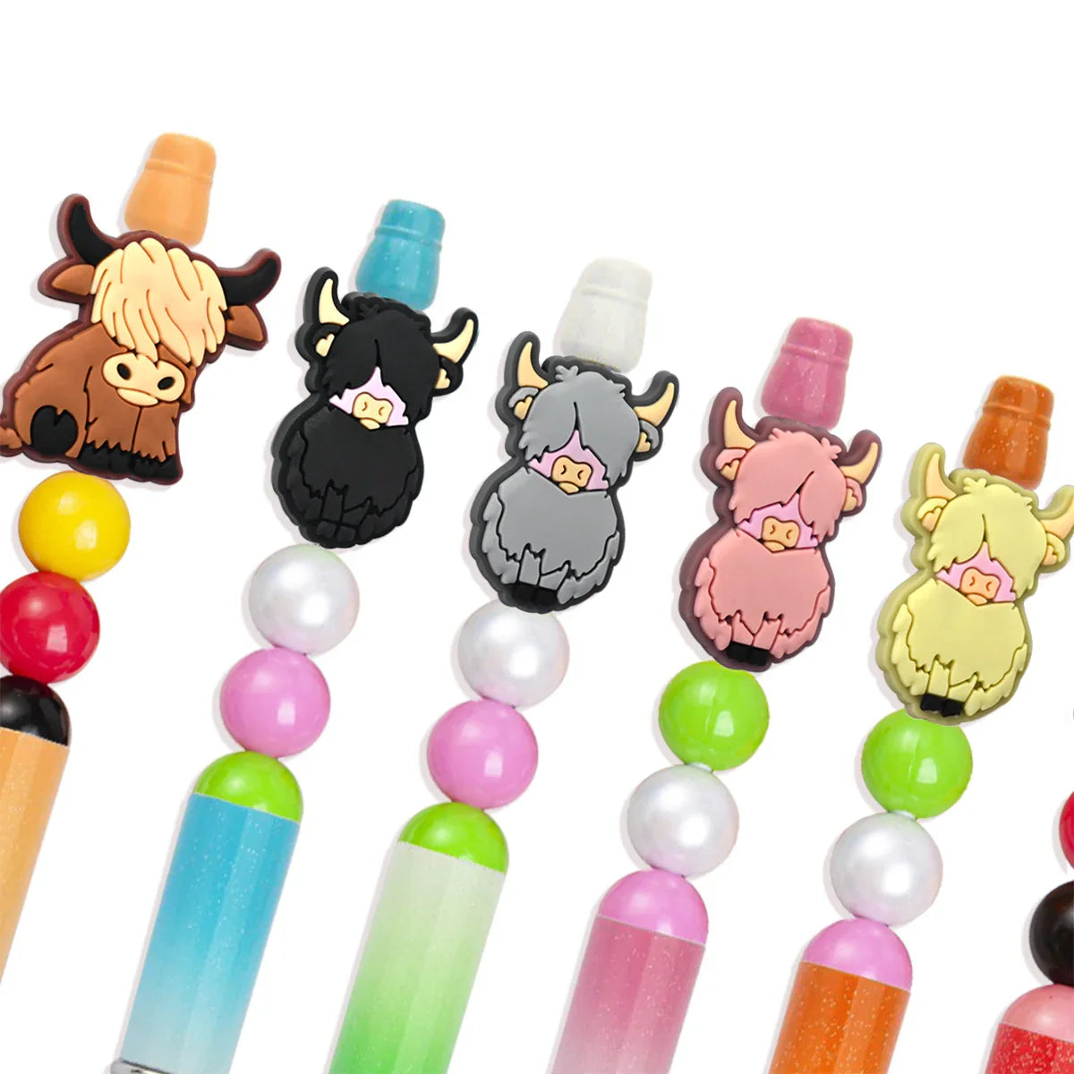 Creative Cartoon Cow Animal Beads Silicone Focus Beads
