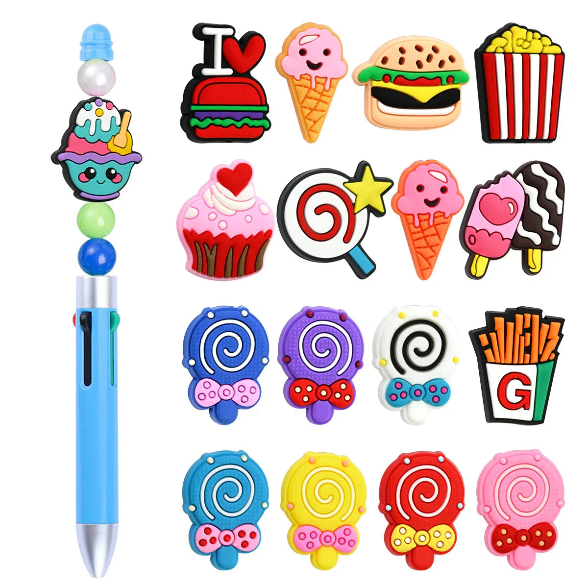Cartoon Cute Food Series Silicone Focal Beads