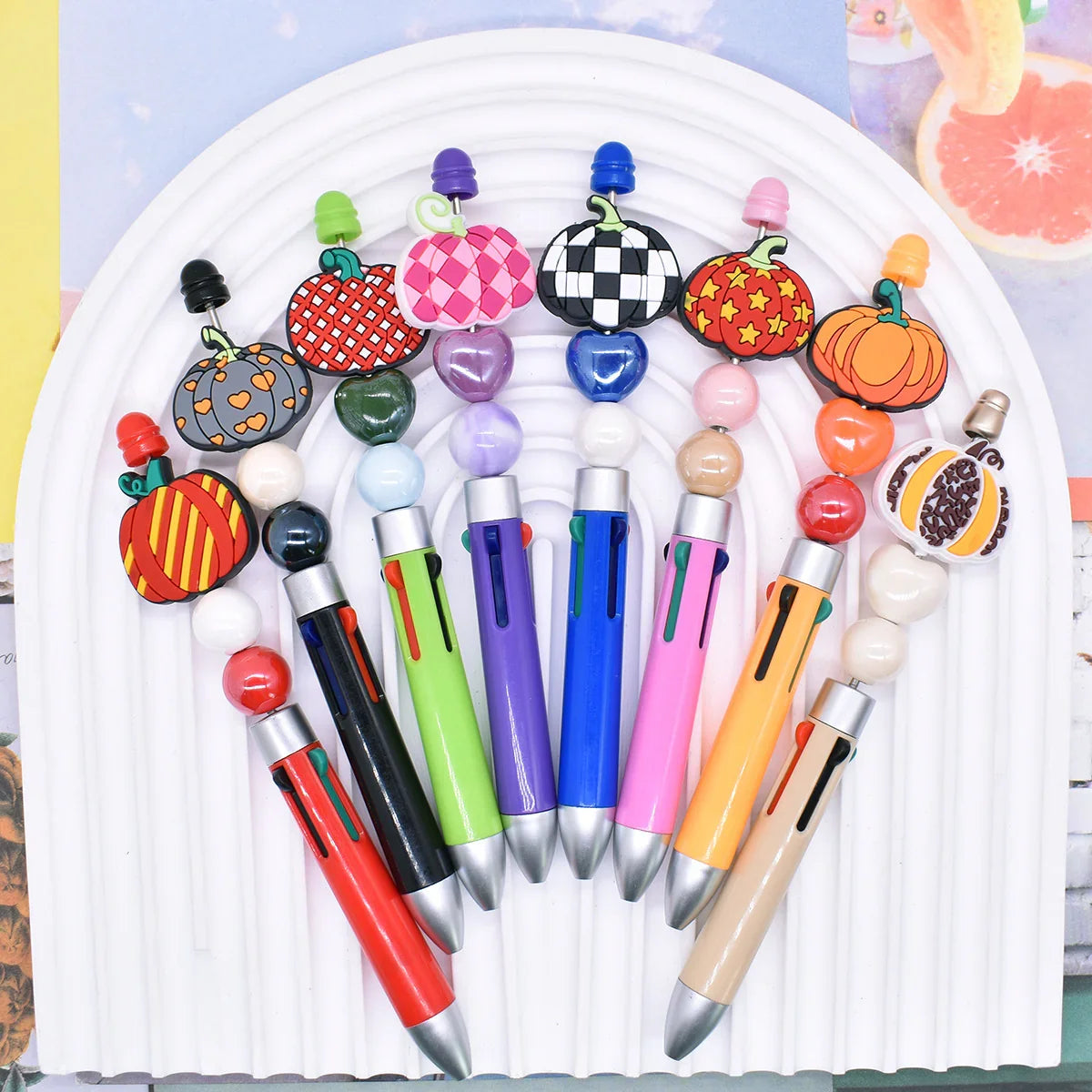 Halloween Pumpkin Series Silicone Focal Beads