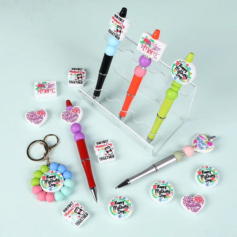 Mother's Day Love Silicone Focal Beads
