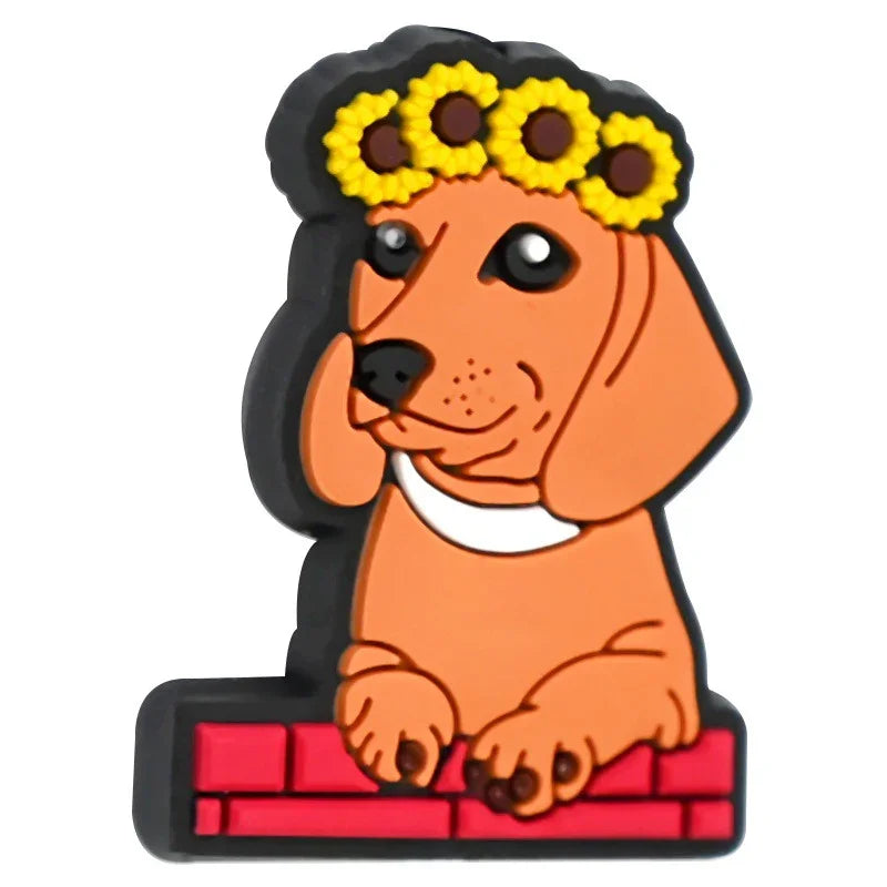 Cute Cartoon Puppy Silicone Focal Bead
