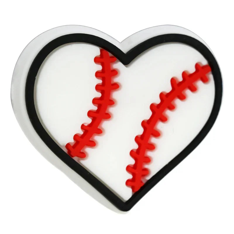Cartoon Sports Series Ball Silicone Focal Beads