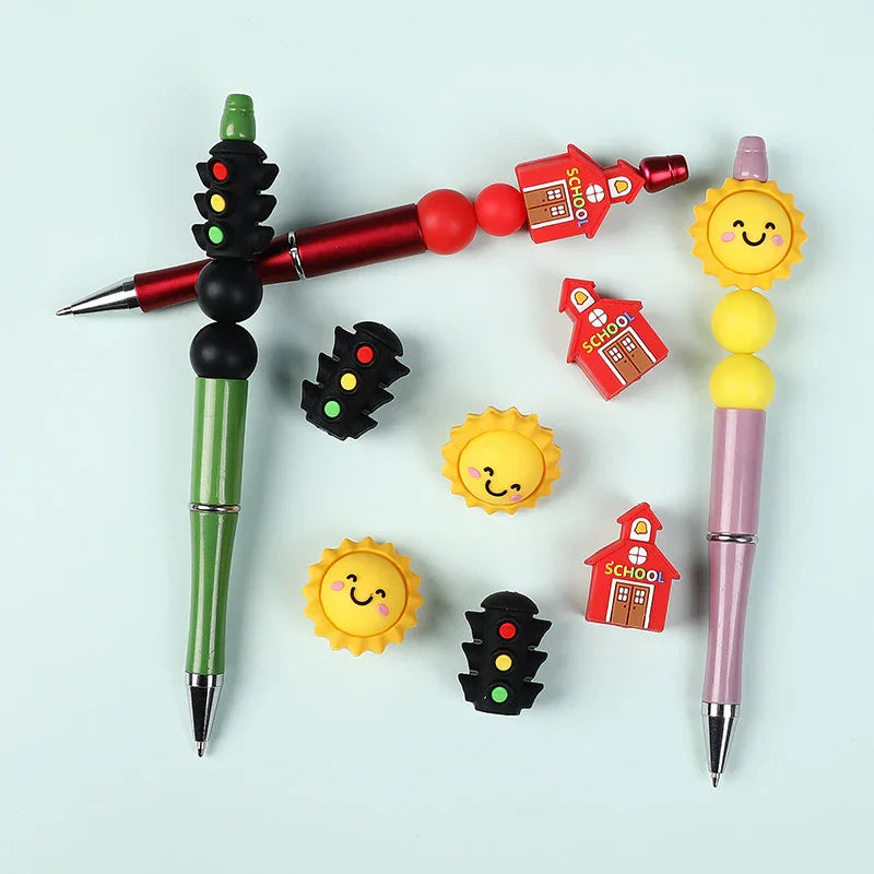 Creative Traffic Light 3D Silicone Focal Bead
