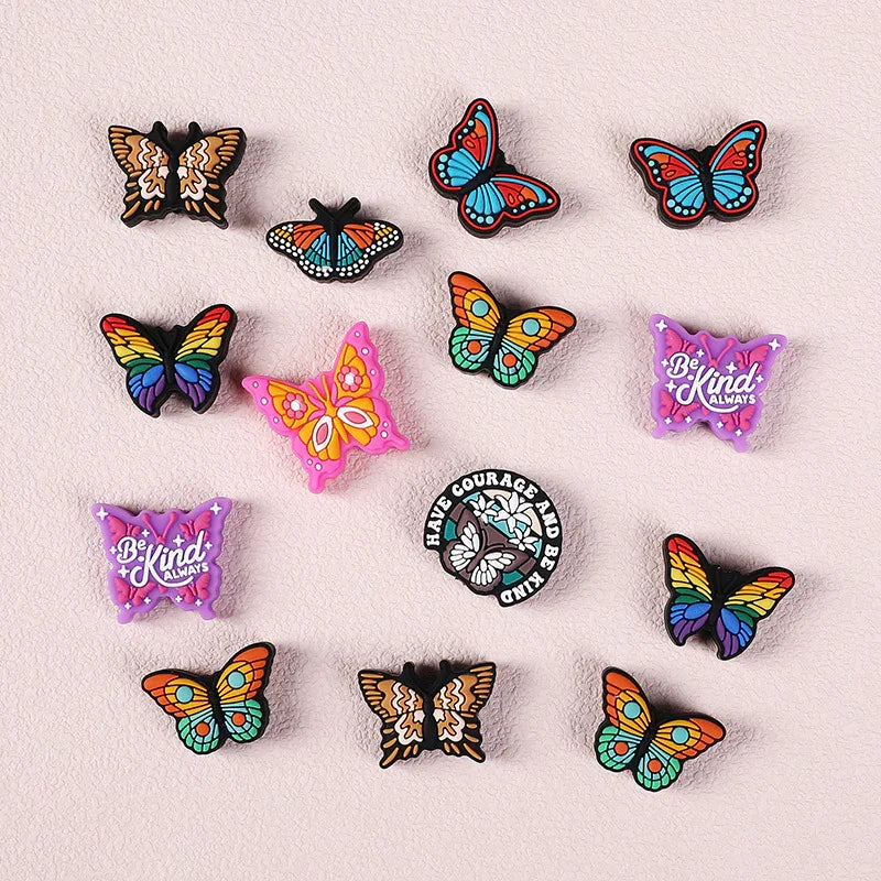 Cartoon Butterfly Silicone Focal Bead
