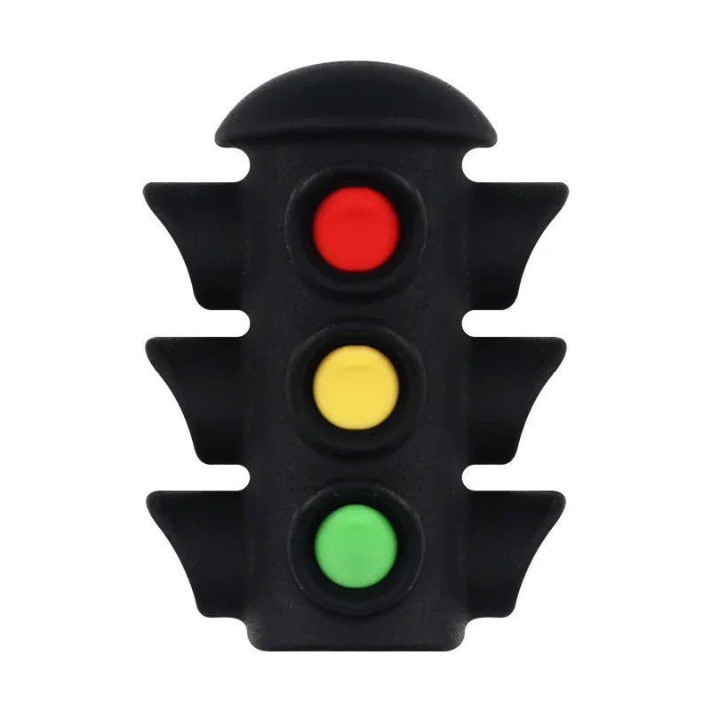 Creative Traffic Light 3D Silicone Focal Bead