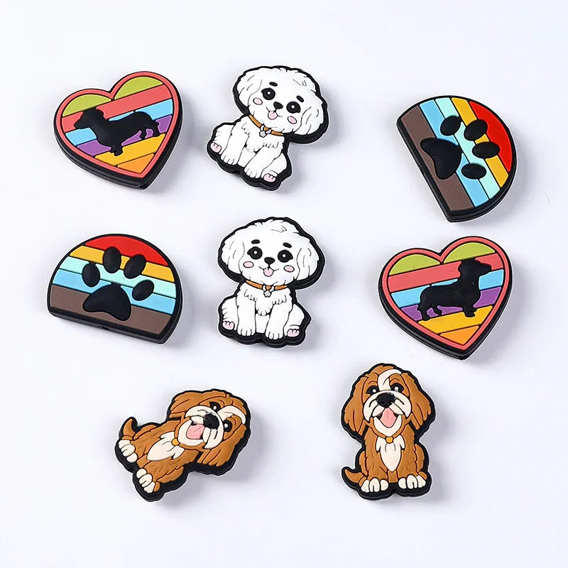 Love Dog Silicone Focal Beads
