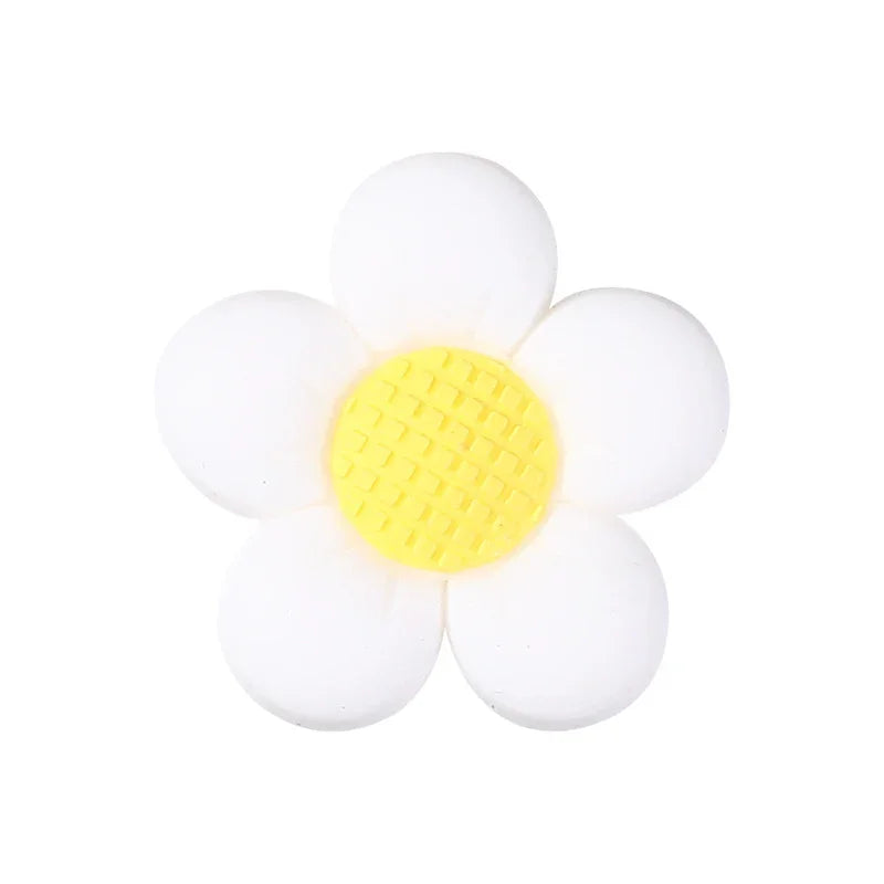 Colorful Flower Silicone Focal Bead