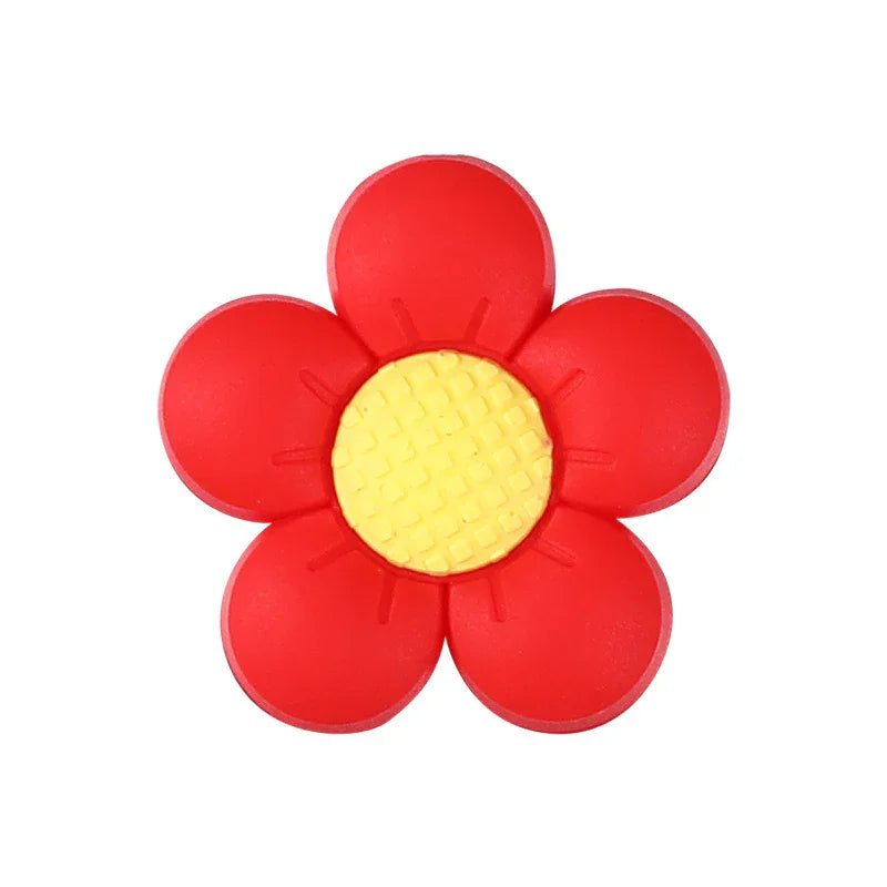 Colorful Flower Silicone Focal Bead