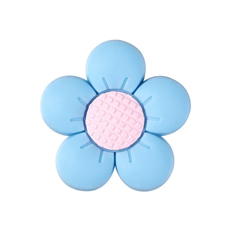 Colorful Flower Silicone Focal Bead
