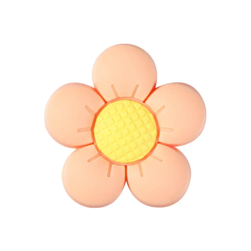Colorful Flower Silicone Focal Bead