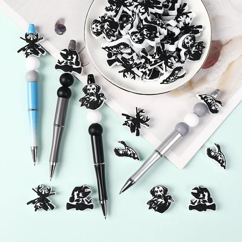 Hunting Season Cartoon Silicone Focus Beads