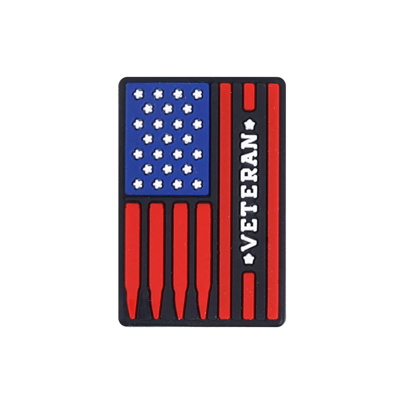 USA Flag Figure Skull Silicone Focus Beaded
