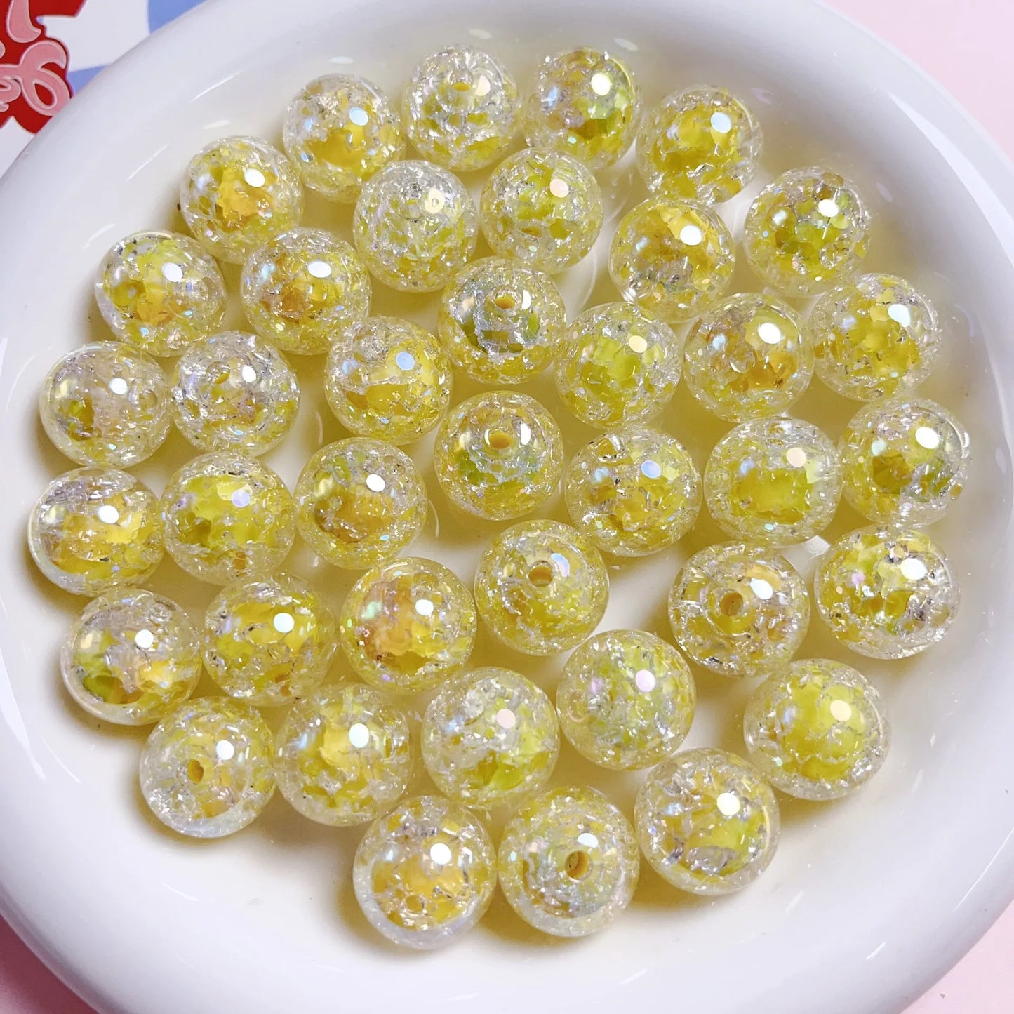 UV Color 16mm Bursting Sugar Heart Acrylic Beads
