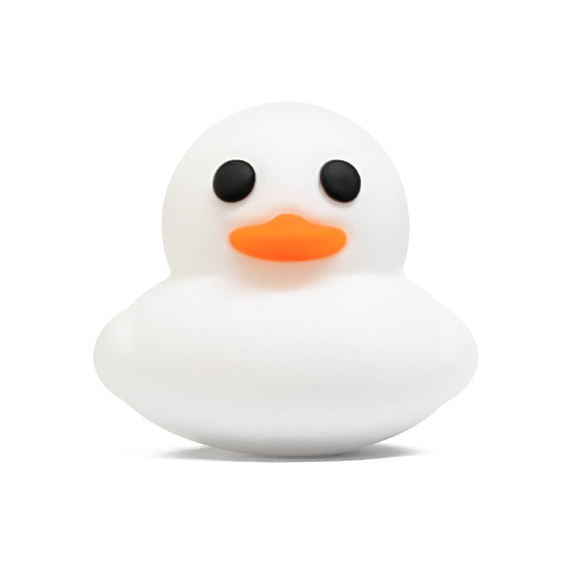 3D Solid Color Little Yellow Duck Cute Three-dimensional Cartoon Silicone Focus Beads