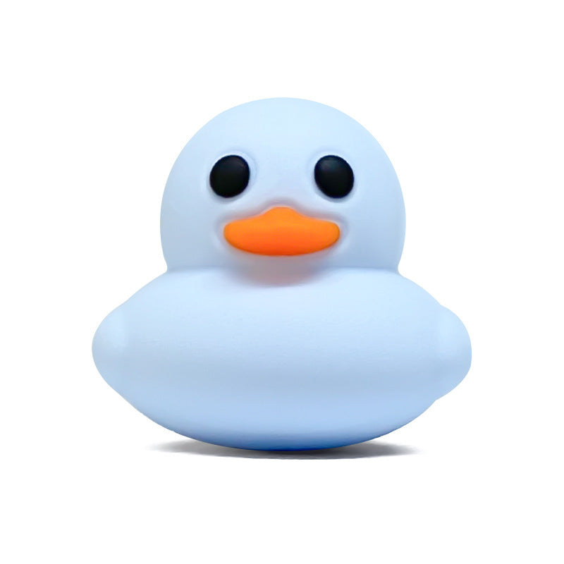 3D Solid Color Little Yellow Duck Cute Three-dimensional Cartoon Silicone Focus Beads