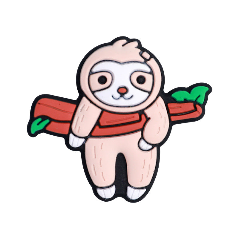 Rainbow Little White Horse Cartoon Rottweiler silicone beads puppy loose beads