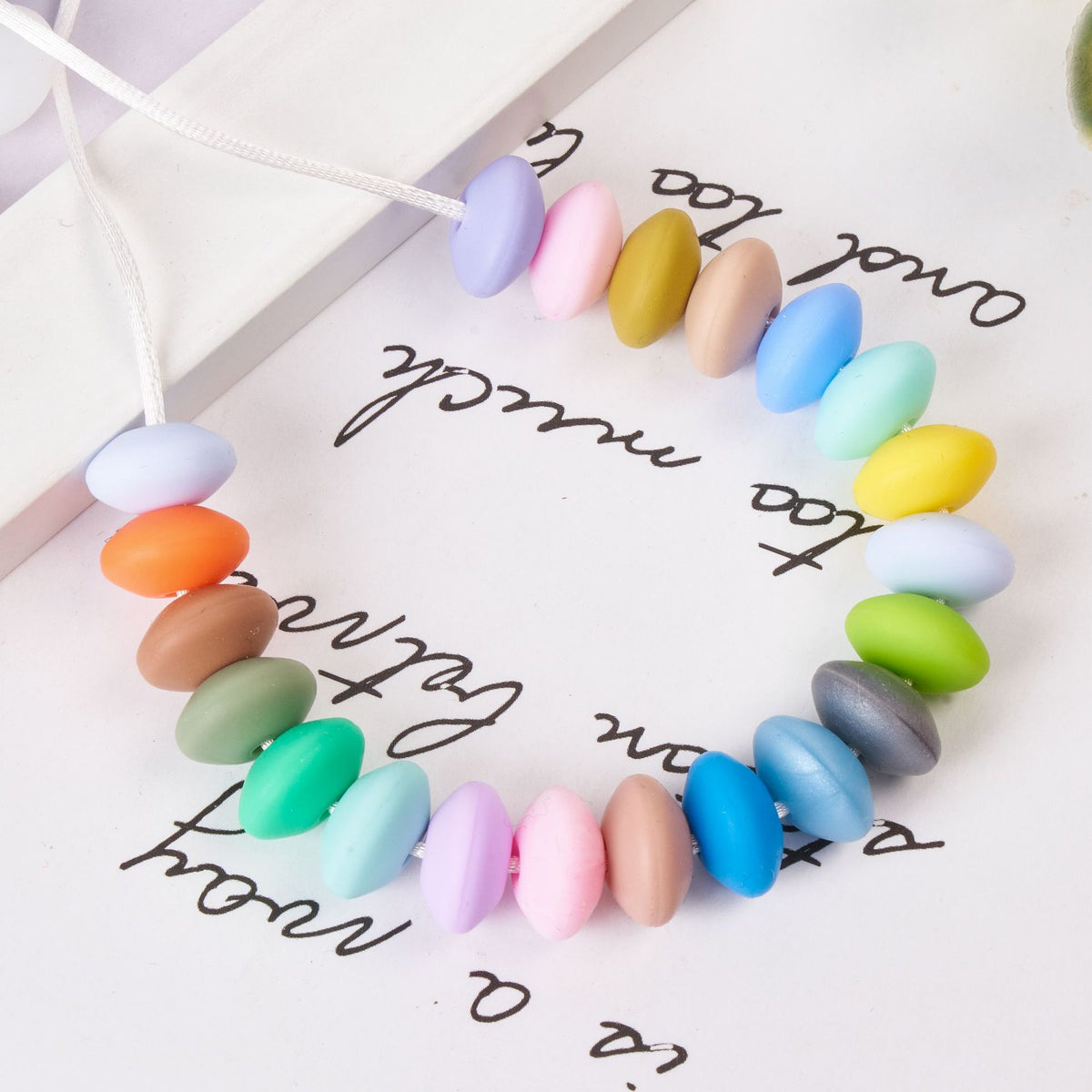12mm Colored Flat Silicone Focal Beads | Silicone Focal Bead for DIY Keychain & Pen Wrap
