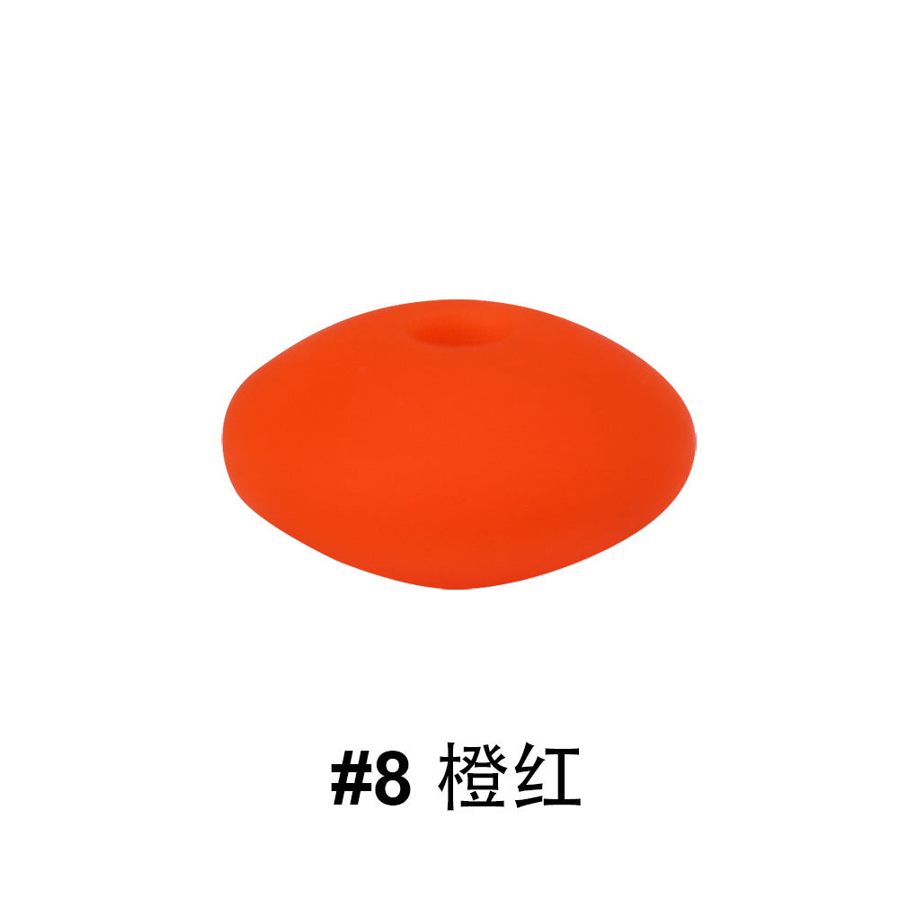 12mm Colored Flat Silicone Focal Beads | Silicone Focal Bead for DIY Keychain & Pen Wrap