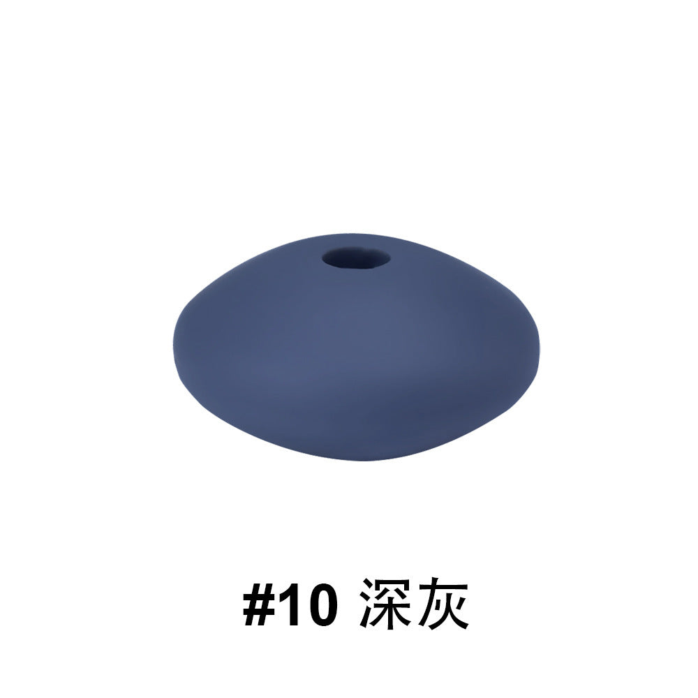 12mm Colored Flat Silicone Focal Beads | Silicone Focal Bead for DIY Keychain & Pen Wrap