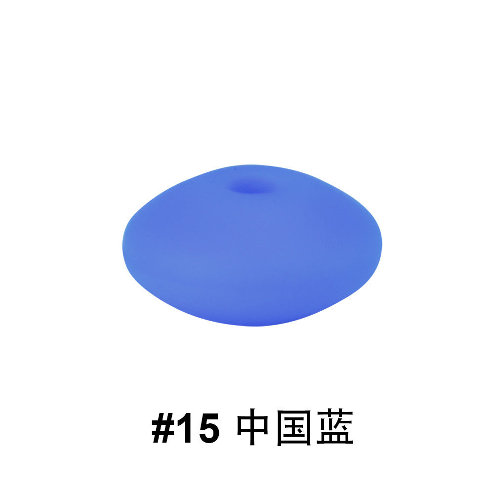 12mm Colored Flat Silicone Focal Beads | Silicone Focal Bead for DIY Keychain & Pen Wrap