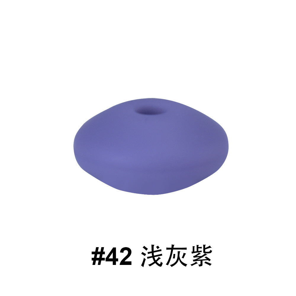 12mm Colored Flat Silicone Focal Beads | Silicone Focal Bead for DIY Keychain & Pen Wrap