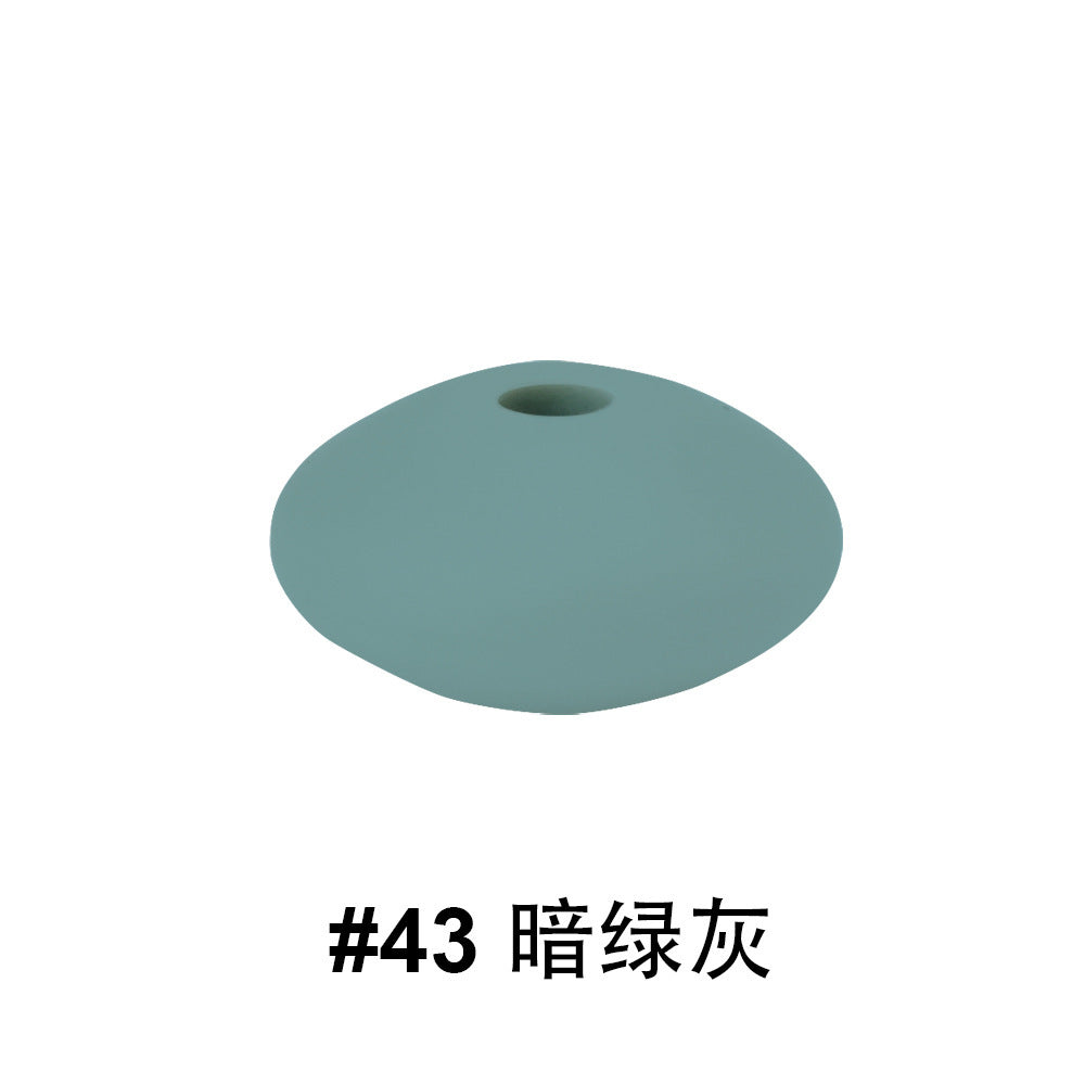 12mm Colored Flat Silicone Focal Beads | Silicone Focal Bead for DIY Keychain & Pen Wrap