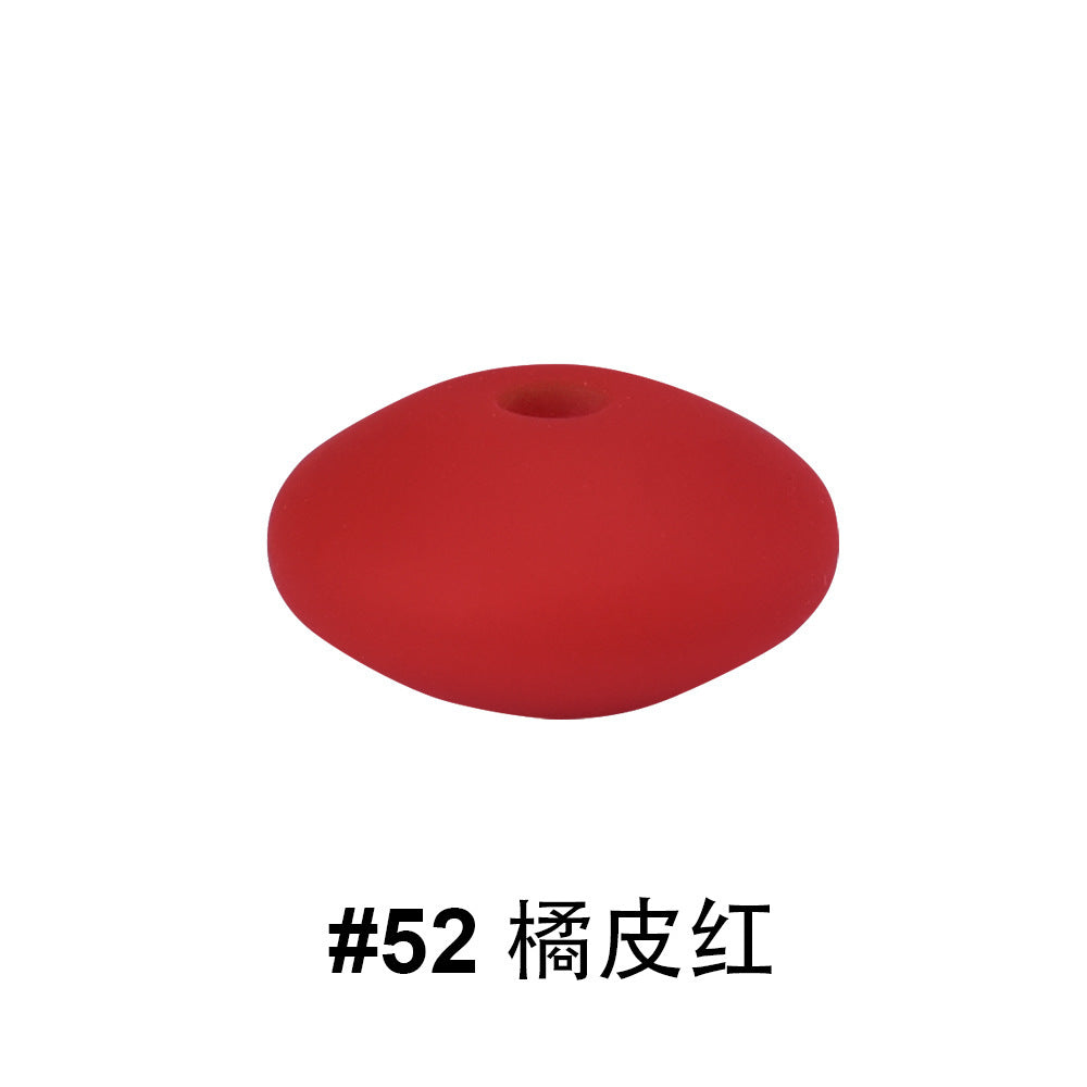 12mm Colored Flat Silicone Focal Beads | Silicone Focal Bead for DIY Keychain & Pen Wrap