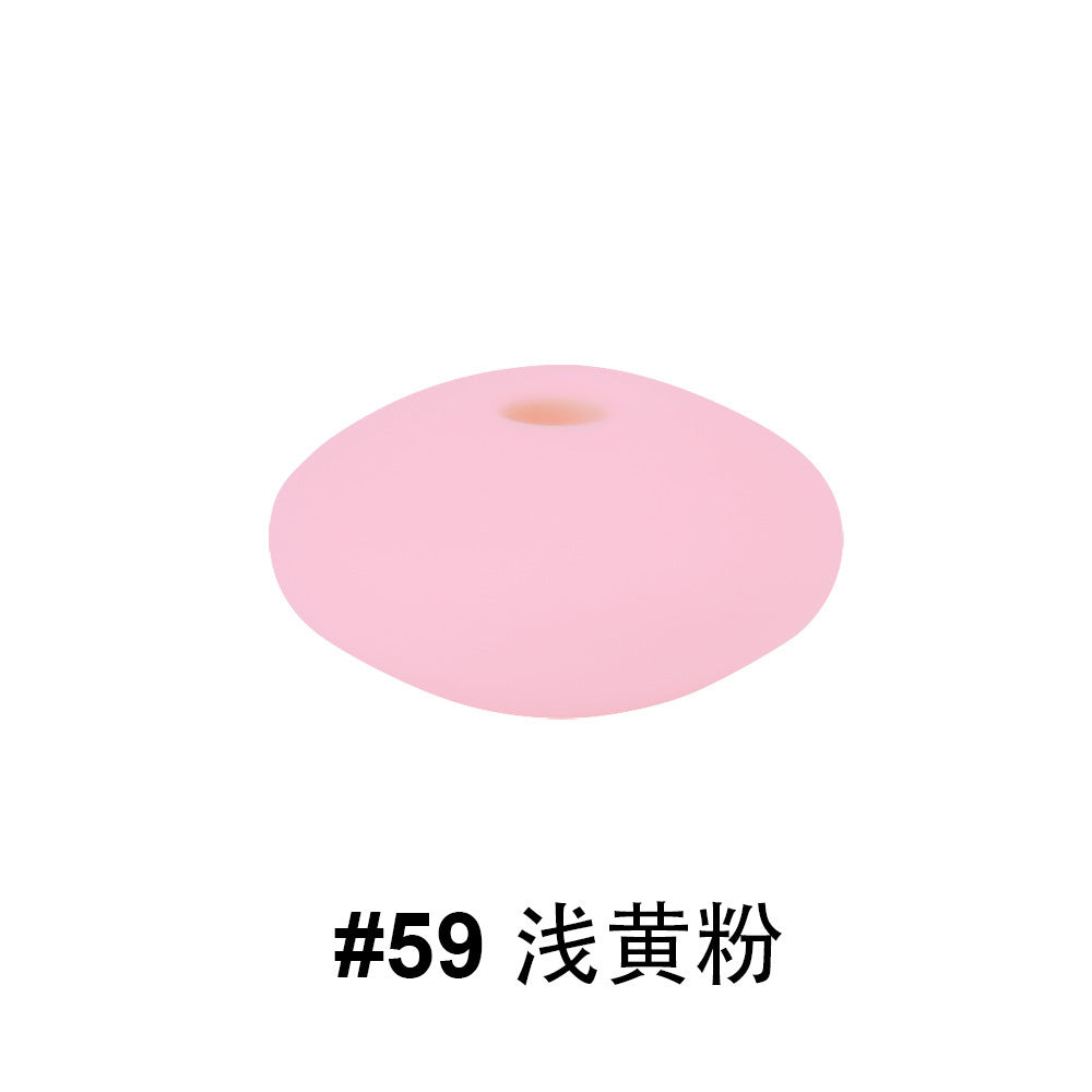 12mm Colored Flat Silicone Focal Beads | Silicone Focal Bead for DIY Keychain & Pen Wrap