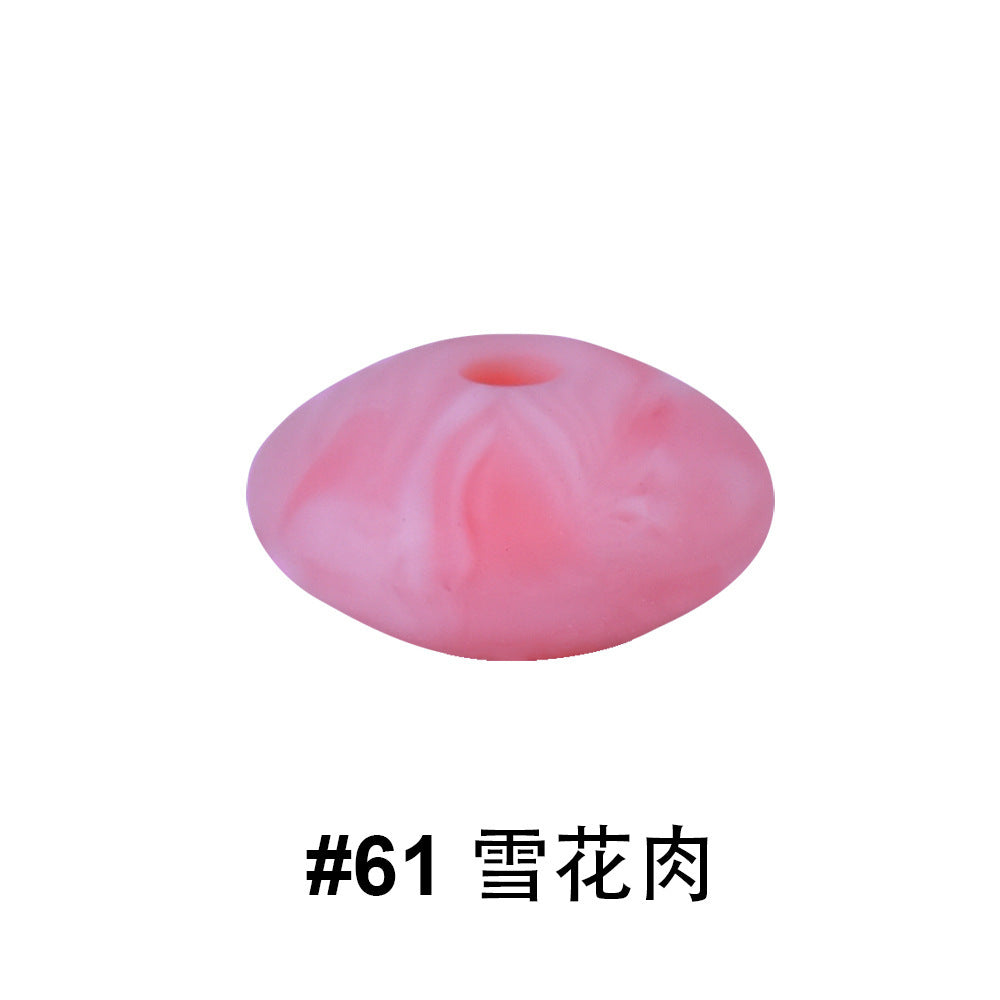 12mm Colored Flat Silicone Focal Beads | Silicone Focal Bead for DIY Keychain & Pen Wrap