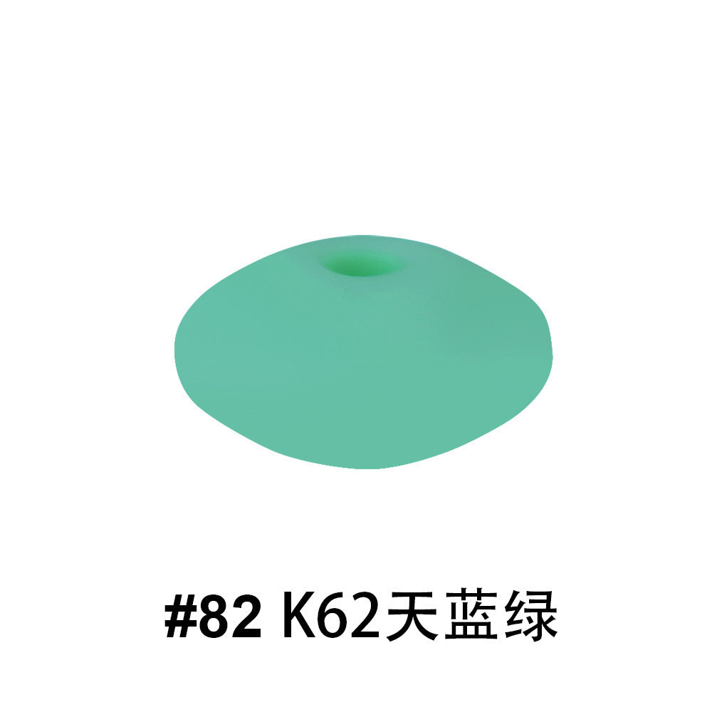 12mm Colored Flat Silicone Focal Beads | Silicone Focal Bead for DIY Keychain & Pen Wrap