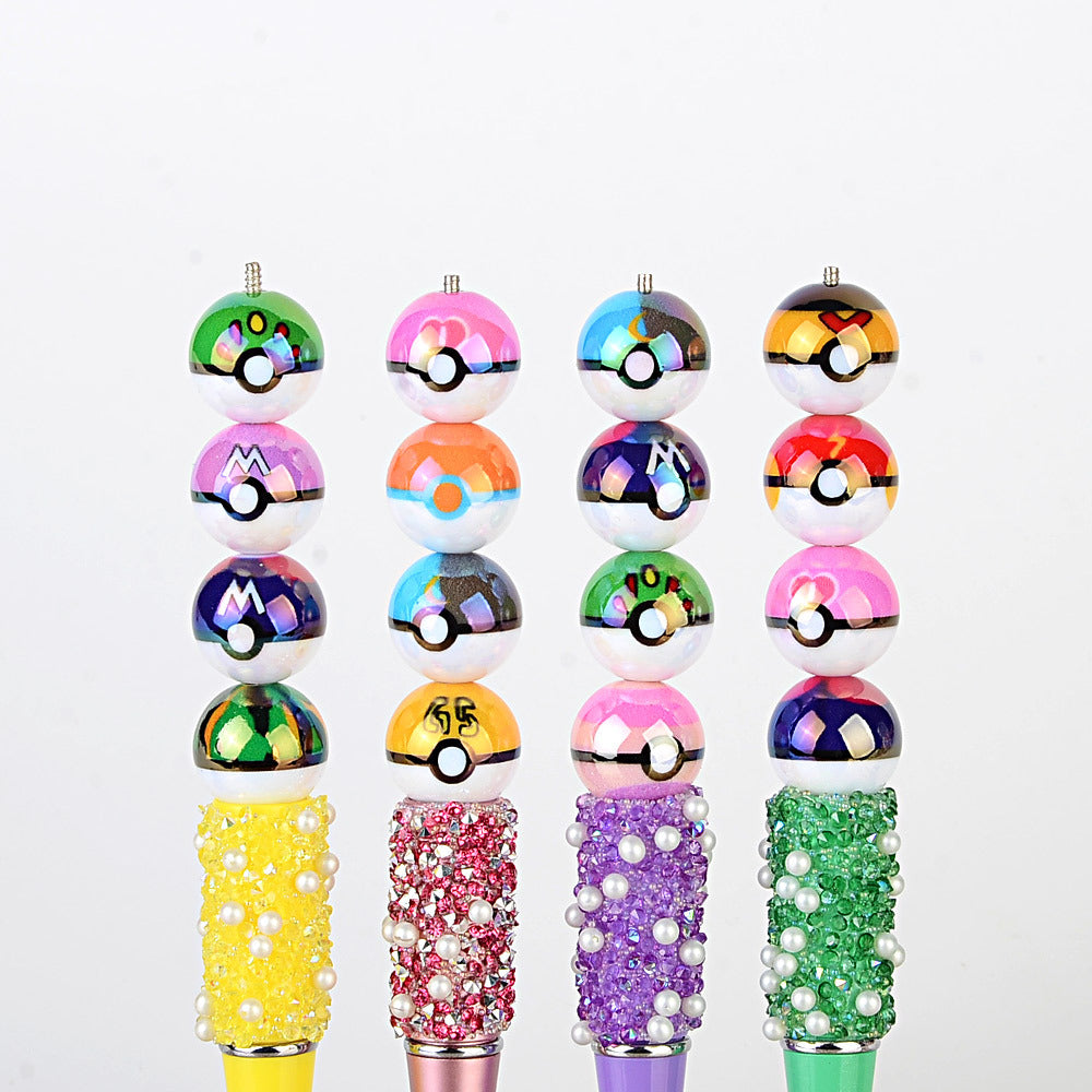 16mm Mixed Poké Ball Theme AB Acrylic Beads - Shimmering Pearl | Acrylic Bead for DIY Bracelet Keychain Jewelry Making