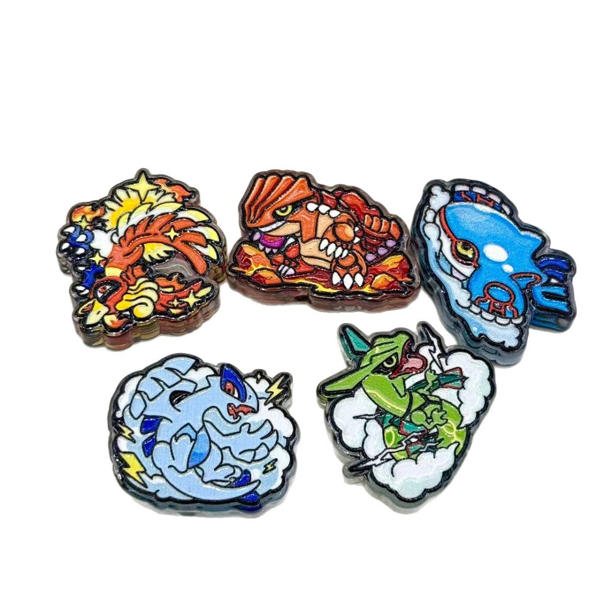 Mythical Legendary Dragon & Beast Acrylic Focal Beads, Anime Elemental Titan Charms for DIY Beadable Pens, Keychains & Wristlets