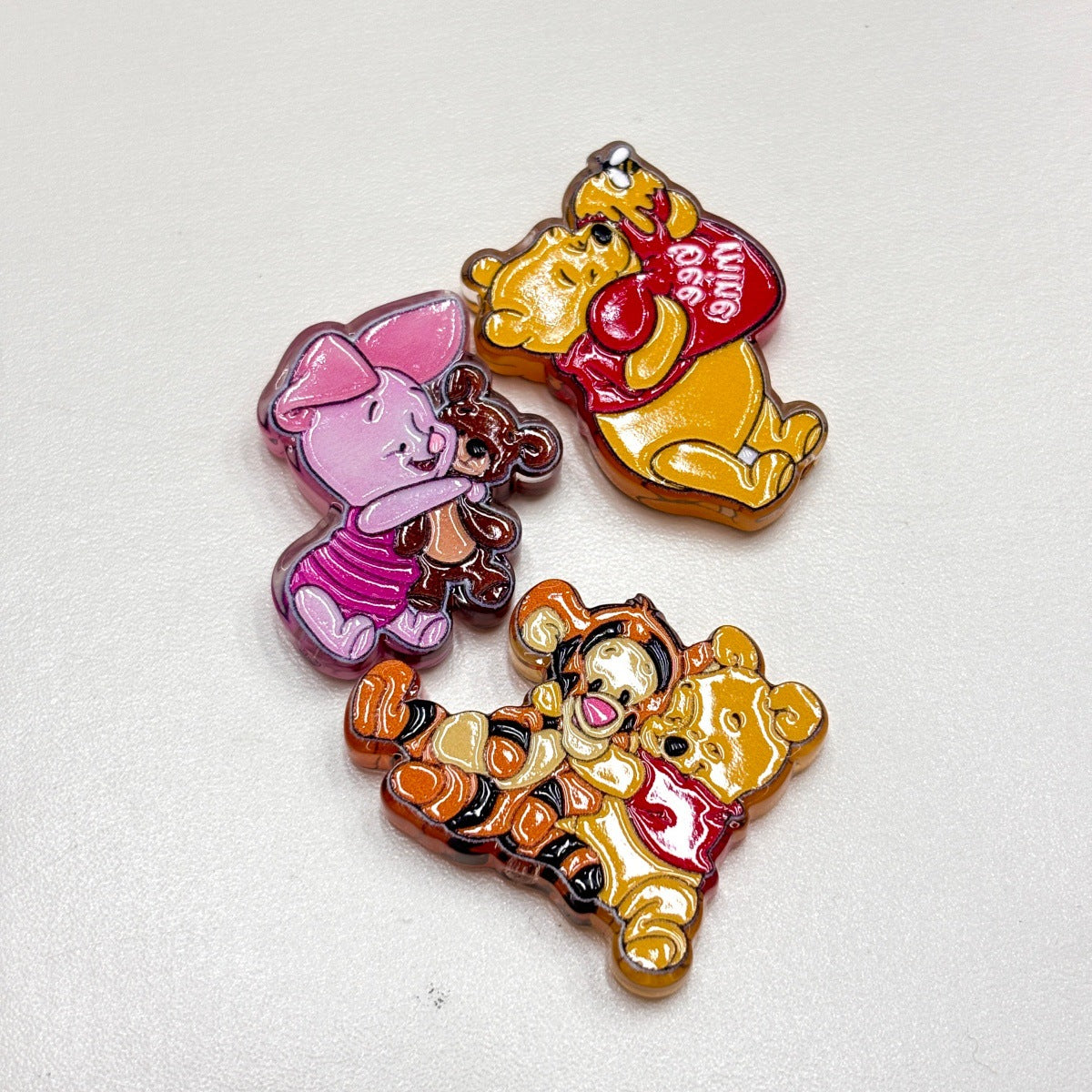 Cute Honey Bear & Friends Acrylic Focal Beads, Sweet Hunny Pot & Tiger Resin Beads for Beadable Pens, Keychains & DIY Crafts