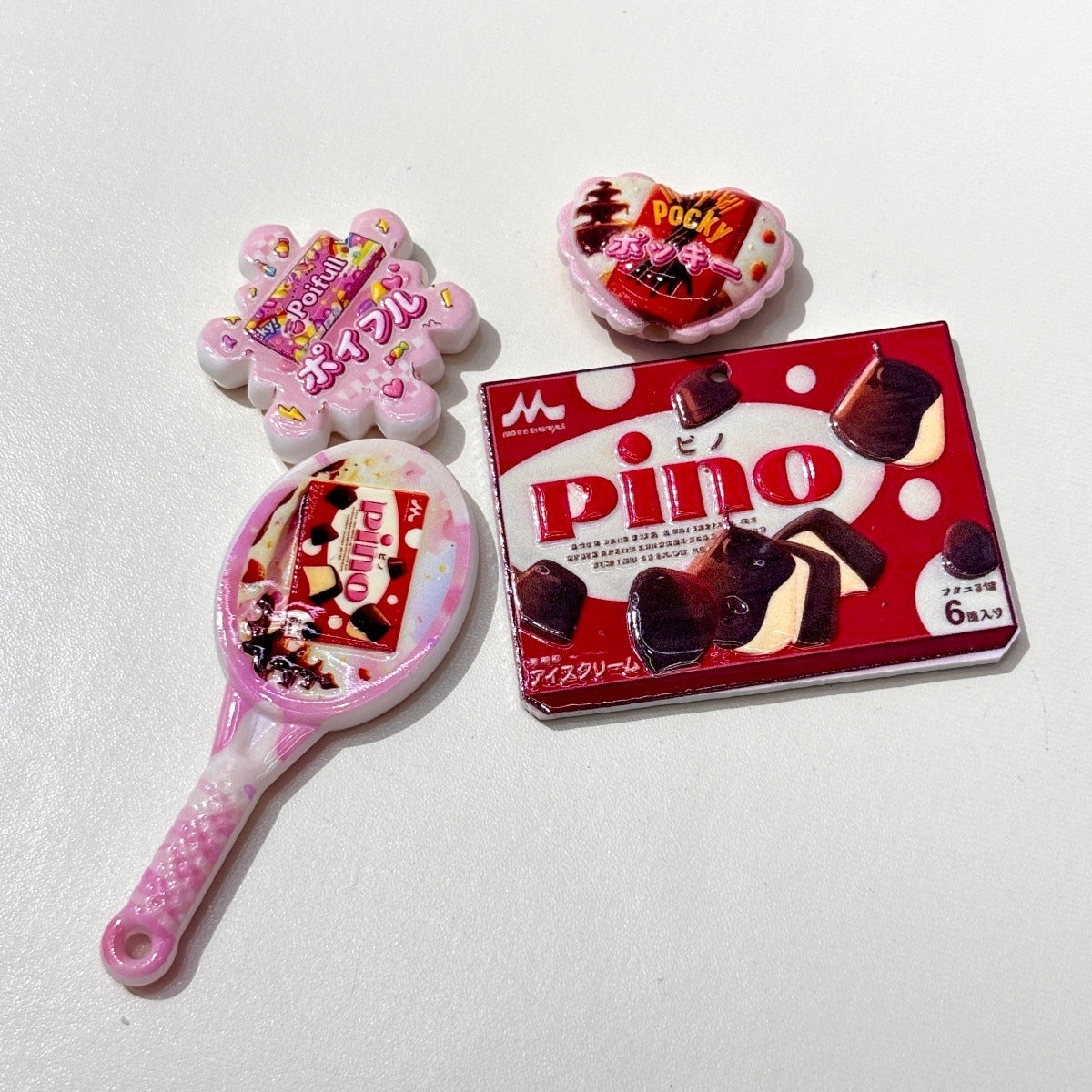 Japanese Snack & Sweet Treats Acrylic Focal Beads, Cute Candy & Ice Cream Charms for DIY Beadable Pens, Keychain & Bag Craft Supplies