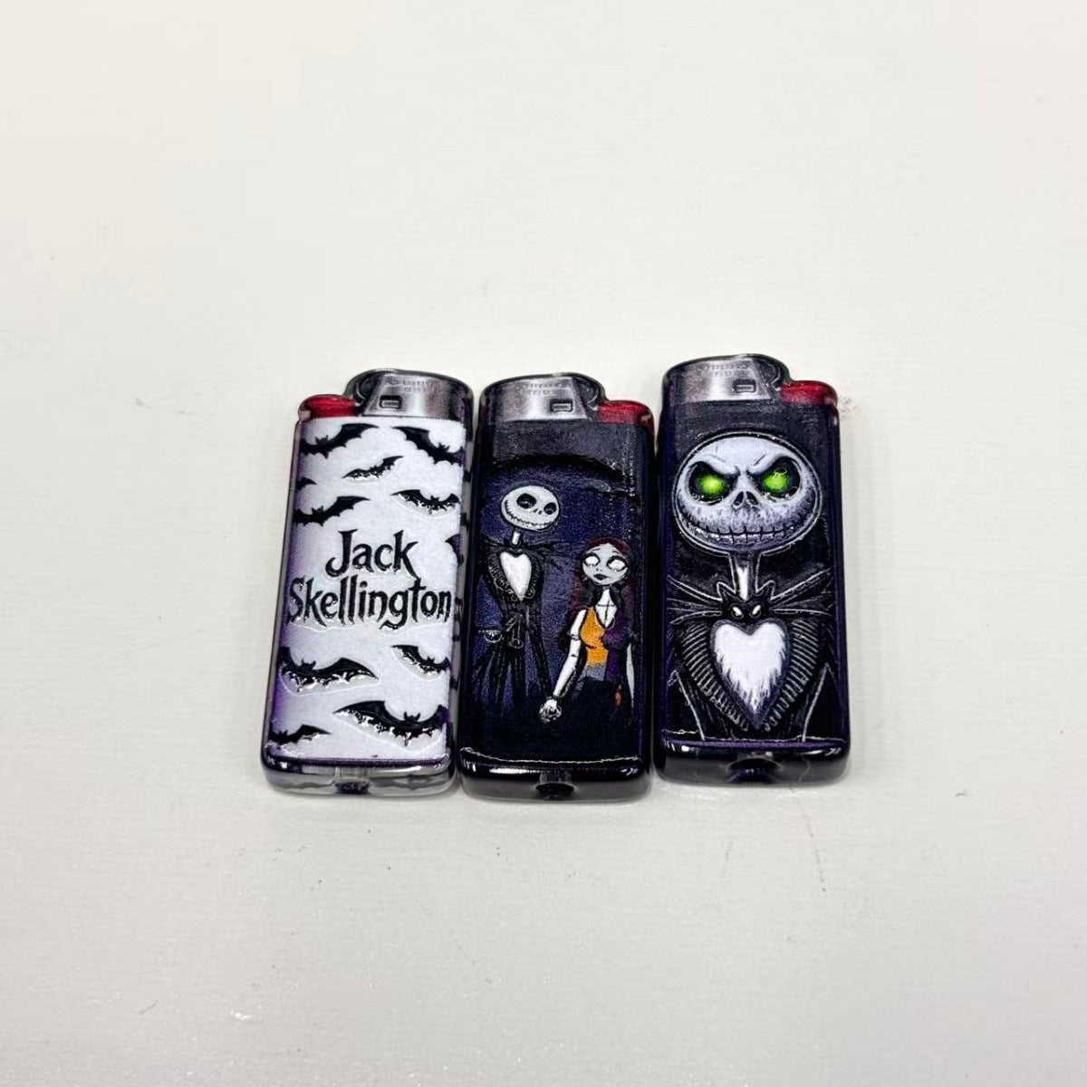 Halloween Skeleton Lighter Acrylic Focal Beads, Nightmare Gothic Lighter Charms for DIY Beadable Pens, Keychain & Bag Craft Supplies