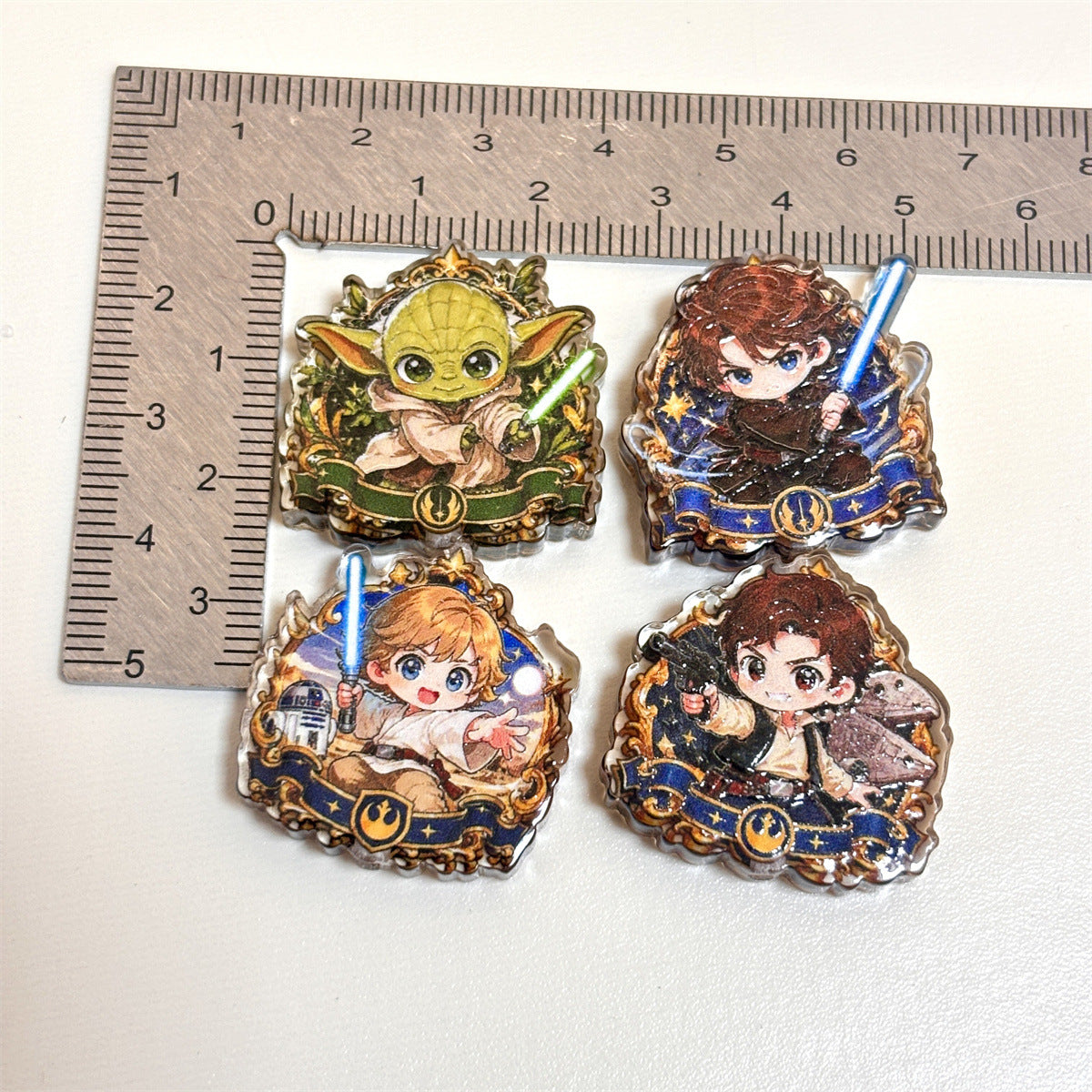 Vintage Gold Frame Space Galaxy Warrior Acrylic Focal Beads, Baroque Sci-Fi Knight & Robot Beads for Beadable Pens & Crafts