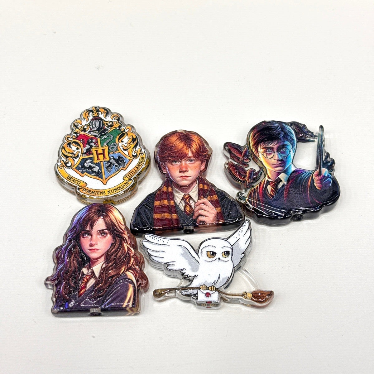 Magic Wizard Academy Acrylic Focal Beads, Platform 9¾ & Golden Flying Ball Charms for Beadable Pens, Keychains & DIY Crafts