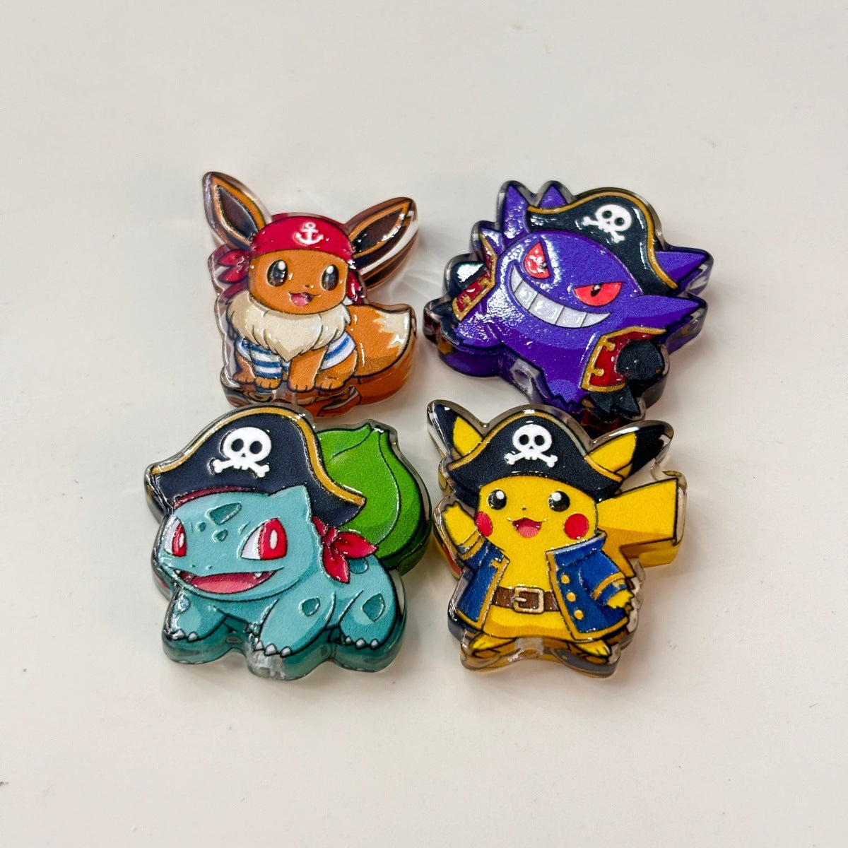 Pirate Battle Monster Acrylic Focal Beads, Caribbean Sailor Anime Creatures for DIY Beadable Pens & Keychains