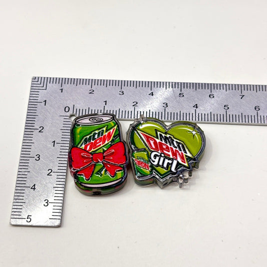 Citrus Green Soda Acrylic Focal Beads, Spooky Reaper & Ghost Soda Can Beads for DIY Beadable Pens & Keychains