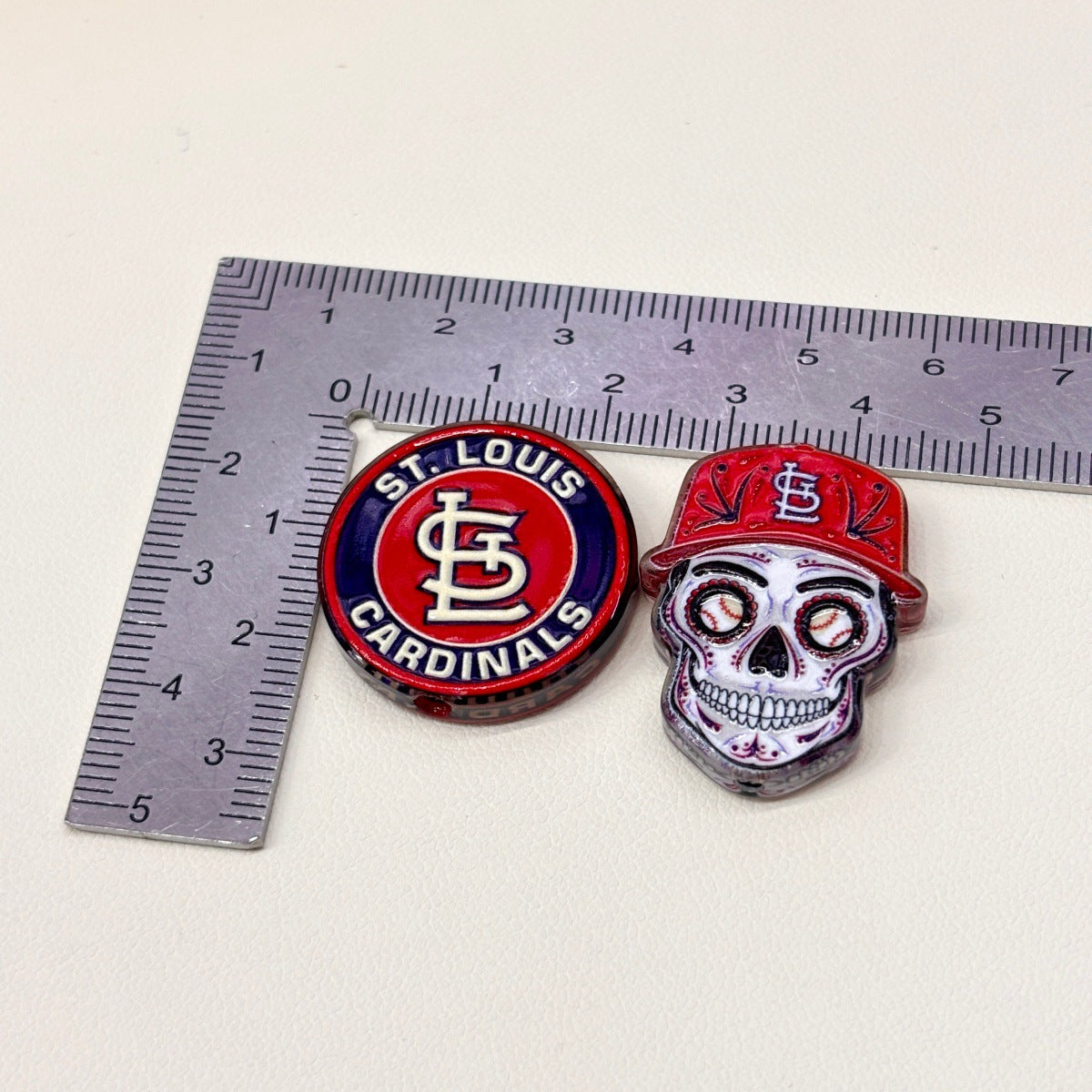 St. Louis Baseball Acrylic Focal Beads, Red Cardinal Mascot & Batting Bird Beads for DIY Beadable Pens & Keychains