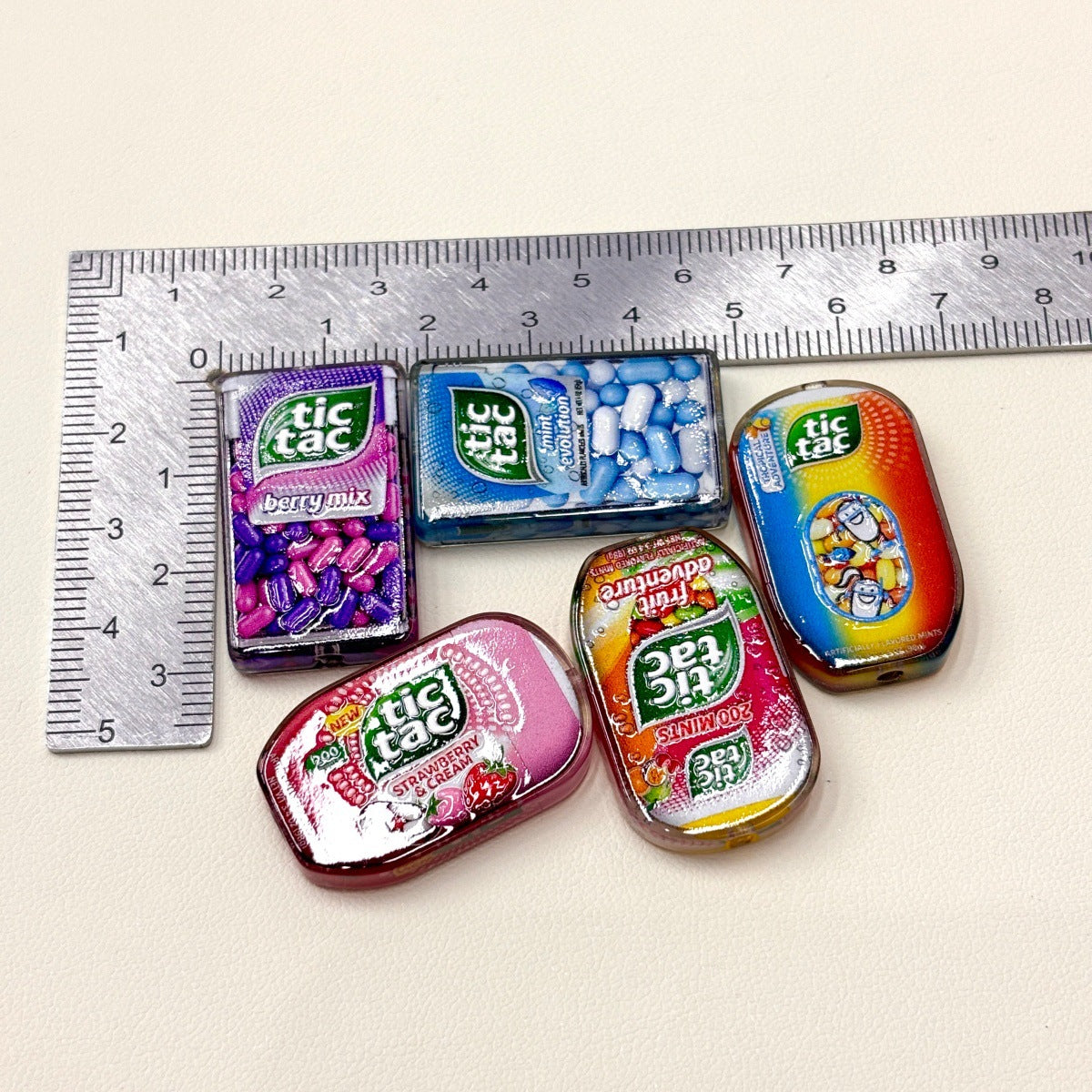 Mini Pocket Breath Mint Box Acrylic Focal Beads, Fruit Candy & Cool Peppermint Beads for DIY Beadable Pens & Keychains
