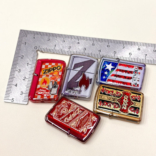 Vintage Windproof Flip-Top Lighter Acrylic Focal Beads, Retro Flame & Antique Engraved Pocket Tool Beads for DIY Beadable Pens & Keychains