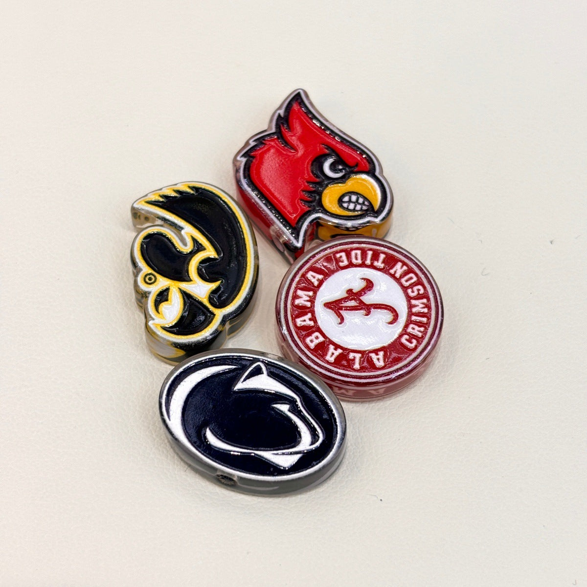 College Sports Mascot Acrylic Focal Beads, Game Day Longhorn & Running Pony Beads for DIY Beadable Pens & Keychains