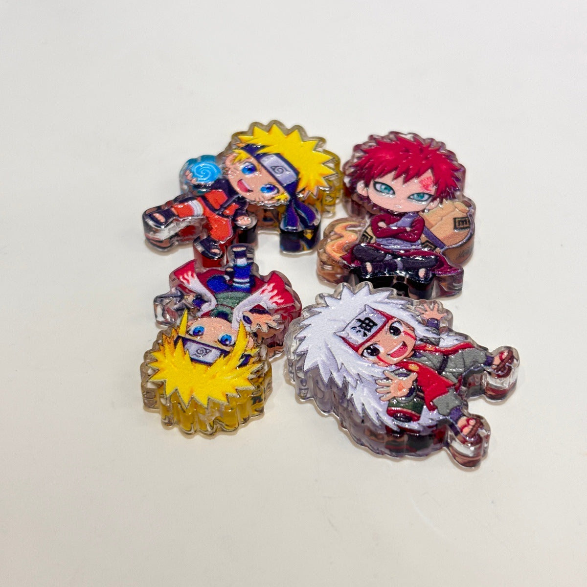 Anime Shinobi Ninja Acrylic Focal Beads, Whirlwind Energy Hero & Rogue Clan Beads for DIY Beadable Pens & Keychains